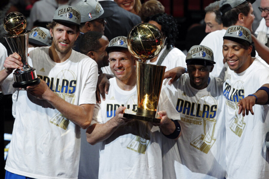 The 2011 Dallas Mavericks win the NBA Championship. Dirk Nowitzki, Jet  Terry, Tyson Chandler,…