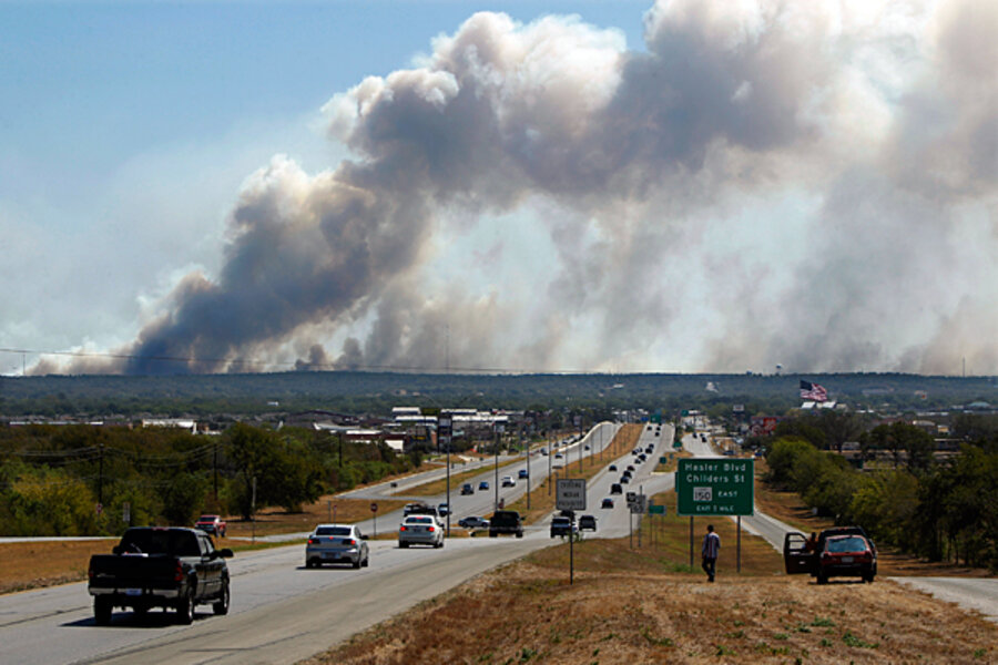 Texas wildfires collide with urban sprawl