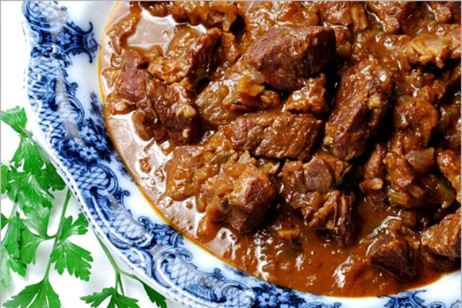 Braised lamb with juniper berries