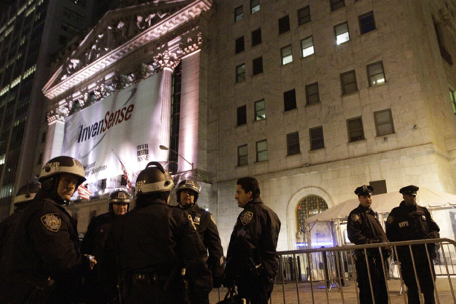 Occupy Wall Street protesters march to NY Stock Exchange Thursday ...
