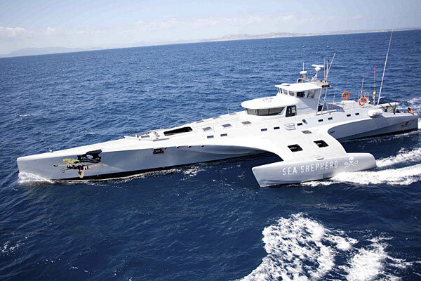 warrior boats rough water sea shepherd anti whaling ship damaged while chasing warrior boats rough water sea shepherd anti whaling ship damaged while chasing